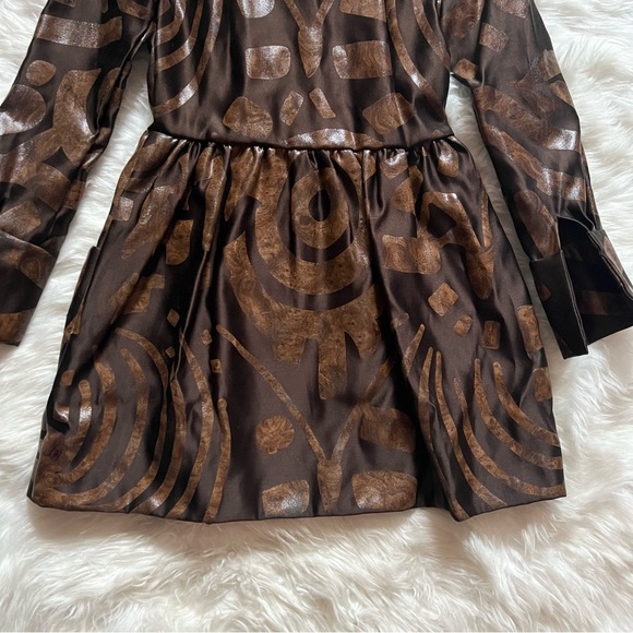 New! GILES DEACON Runway Painted Silk Shirt Dress - Picture 7 of 9